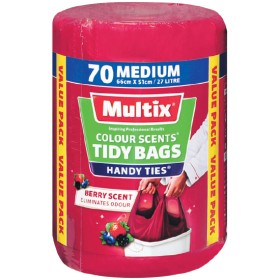 Multix+Colour+Scents+Tidy+Bags+Medium+Berry+Scent+Pk+70