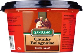 San+Remo+Fresh+Pasta+Sauce+400%E2%80%91425g+Selected+Varieties