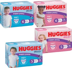 Huggies+Nappy+Pants+24%E2%80%9136+Pack+Selected+Varieties