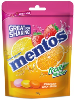 NEW+Mentos+Fruit+Share+Bag+150g+Selected+Varieties