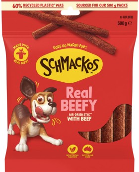 Schmackos+Strapz+or+Stix+Dog+Treats+450%E2%80%91500g+Selected+Varieties