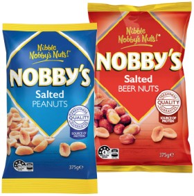 Nobby%26rsquo%3Bs+Peanuts+or+Beer+Nuts+350%E2%80%91375g+Selected+Varieties