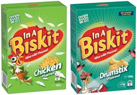 In+A+Biskit+Flavoured+Crackers+145%E2%80%91160g+or+Cadbury+Breakaway+Milk+Chocolate+Biscuits+180g+Selected+Varieties