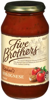 Five+Brothers+Pasta+Sauce+500g+Selected+Varieties