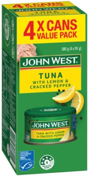 John+West+Tuna+with+Lemon+%26amp%3B+Cracked+Pepper+Multipack+4x95g