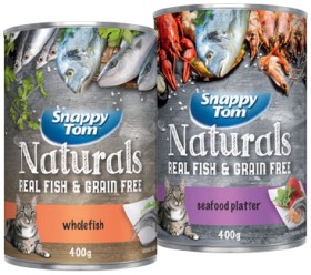Snappy+Tom+Naturals+Wet+Cat+Food+400g+Selected+Varieties