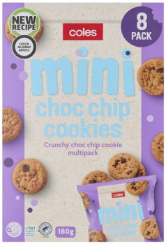 Coles+Mini+Choc+Chip+Cookies+8+Pack+180g