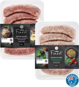 Coles+Finest+Sausages+450g-500g
