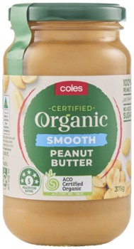 Coles+Organic+Smooth+Peanut+Butter+375g