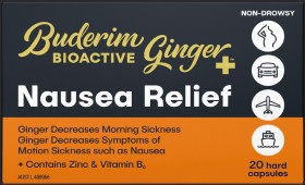 Buderim+Bioactive+Ginger+%2B+Nausea+Relief+20+Capsules