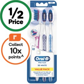 Oral-B+Pro-Flex+3D+White+Value+Pack+Toothbrush+Pk+3
