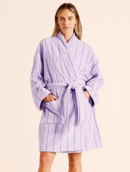 Vue+Pinstripe+Bathrobe+-+Purple