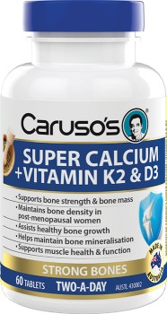 Caruso%26rsquo%3Bs+Super+Calcium+%2B+Vitamin+K2+%26amp%3B+D3+60+Tablets%2A