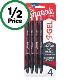 Sharpie+Gel+Retractable+0.7mm+Gel+Pen+Pk+4