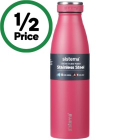 Sistema+Stainless+Steel+Bottle+Assorted+500ml