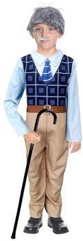 NEW+Costume+Grandpa+Blue+Child+Medium+Ea