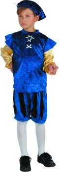 Costume-Renaissance-Boy-Blue-Child-Medium-Ea on sale