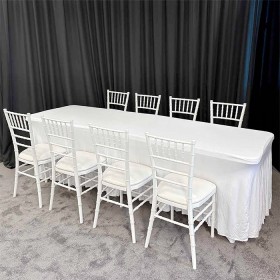 NEW+Seating+Pak+for+8+Rectangle+Table%2C+Tiffany+Chairs+%26amp%3B+Table+Cover+HIRE%2A