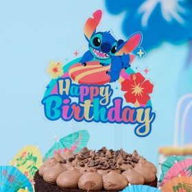 NEW+Lilo+%26amp%3B+Stitch+Cake+Topper+Acrylic+22cm+Ea