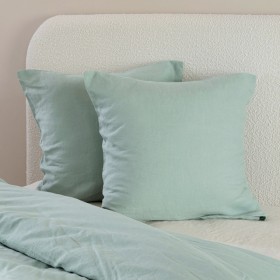 Washed-Linen-Sage-European-Pillowcase-Pair-by-MUSE on sale