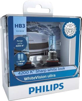 Philips+White+Vision+Ultra+4200k+Headlight+Globes