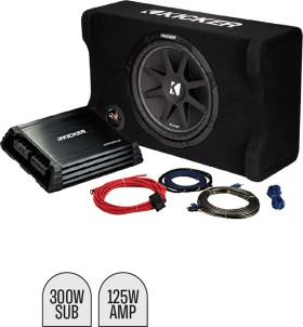Kicker+Kick+Pack+12%26rdquo%3B+Comp+Down+Firing+Sub+%26amp%3B+Matching+Amplifier