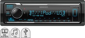 Kenwood+1DIN+200W+Dual+Bluetooth+Media+Receiver