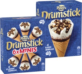 Peters-Drumstick-Cones-4-Pack-6-Pack-475mL-490mL on sale