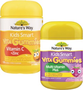 Natures-Way-Kids-Smart-Vita-Gummies-Multi-Vitamin-Plus-or-Vitamin-C-Zinc-120-Pack on sale