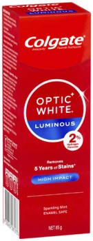 Colgate+Optic+White+Luminous+Teeth+Whitening+2%25+Hydrogen+Peroxide+Toothpaste+85g