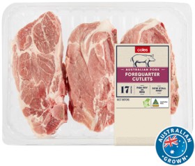 Coles+Australian+Pork+Forequarter+Cutlets+800g