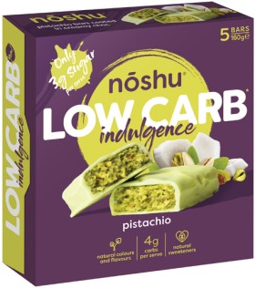 NEW+Noshu+Low+Carb+Indulgence+Pistachio+Bars+160g