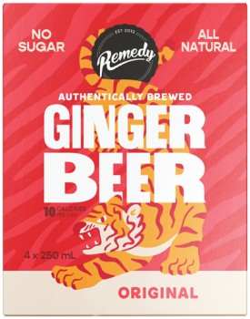 NEW+Remedy+Ginger+Beer+4x250mL