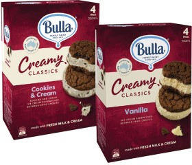 Bulla+Creamy+Classics+Ice+Cream+Sandwich+4+Pack+560mL