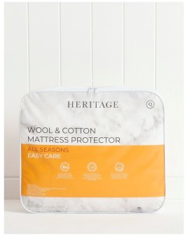 Heritage+Wool+Cotton+Mattress+Protector