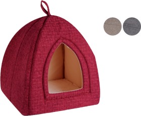 Linen+Cat+Bed+with+Mat+3+Assorted+Colours+42x32x32cm