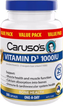 Caruso%26rsquo%3Bs+Natural+Health+Vitamin+D3+1000IU+500+Capsules