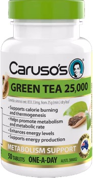 Caruso%26rsquo%3Bs%E2%80%A8+Natural+Health+Green+Tea+Metabolism+Support+50+Tablets