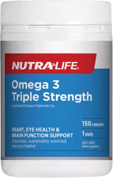 Nutra-Life+Omega+3+Triple+Strength+150+Capsules