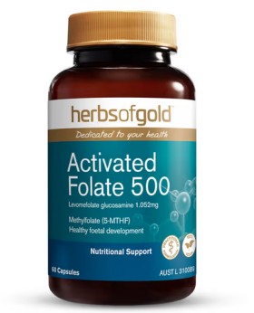 Herbs-of-Gold-Activated-Folate-500-60-Capsules on sale