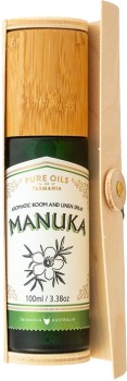 Pure+Oils+of+Tasmania+Manuka+Room+and+Linen+Spray+in+Bamboo+Box+100ml
