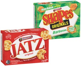 Arnott%26rsquo%3Bs+Shapes+130-190g%2C+Jatz+225g+or+Clix+250g+Selected+Varieties