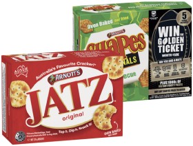 Arnott%26rsquo%3Bs+Shapes+130%E2%80%91190g%2C+Clix+250g%2C+Jatz+or+Savoy+170%E2%80%91225g+Selected+Varieties
