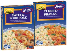 McCain+Griff%26rsquo%3Bs+Curried+Prawns+or+Sweet+%26amp%3B+Sour+Pork+with+Rice+Frozen+Meal+400g