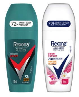 Rexona+Advanced+Protection+Antiperspirant+Roll%E2%80%91On+50mL+Selected+Varieties