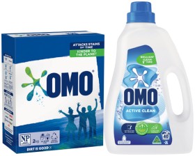 OMO-Laundry-Liquid-2-Litre-Powder-2kg-or-Capsules-28-Pack-Selected-Varieties on sale