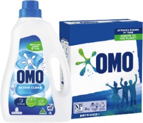 OMO-Laundry-Liquid-2-Litre-Powder-2kg-or-Capsules-28-Pack-Selected-Varieties on sale