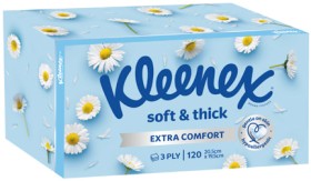 Kleenex+Soft+%26amp%3B+Thick+Facial+Tissues+3+Ply+120+Pack