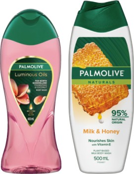 Palmolive+Luminous+Oils+Body+Wash+400mL%2C+Naturals+or+Gold+Body+Wash+450%E2%80%91500mL+Selected+Varieties