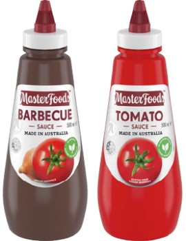 MasterFoods+Tomato+or+Barbecue+Sauce+475%E2%80%91500mL+Selected+Varieties